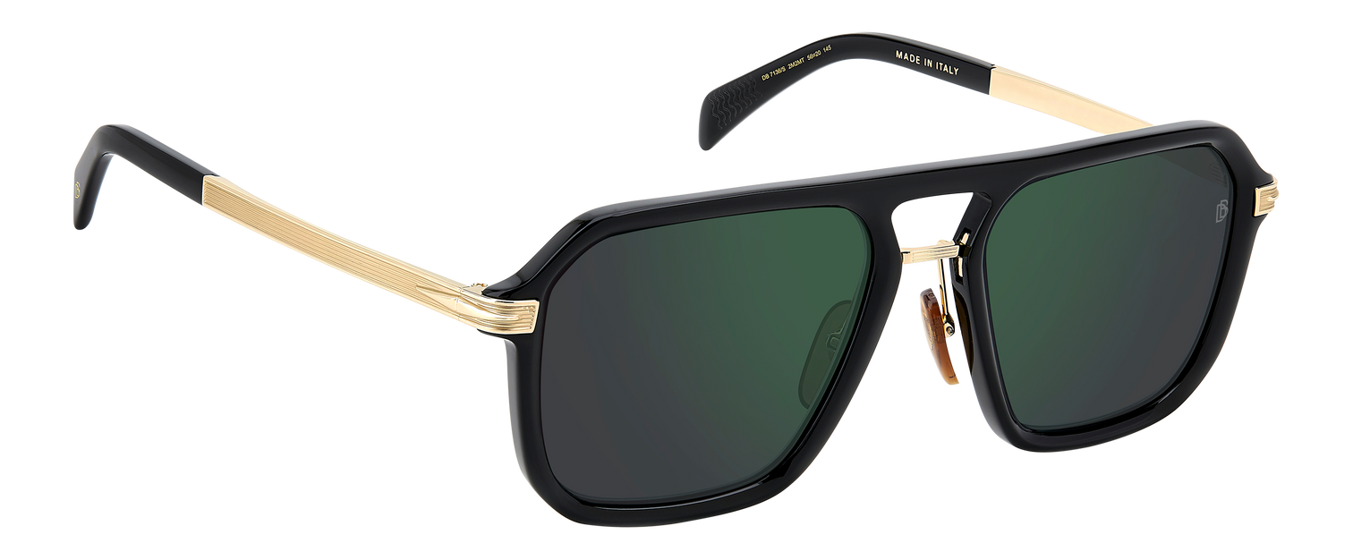 DB 7136/S - Black Gold - Green Mirror