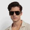 DB 7136/S - Matte Black Gold - Black Brown Green Antireflex
