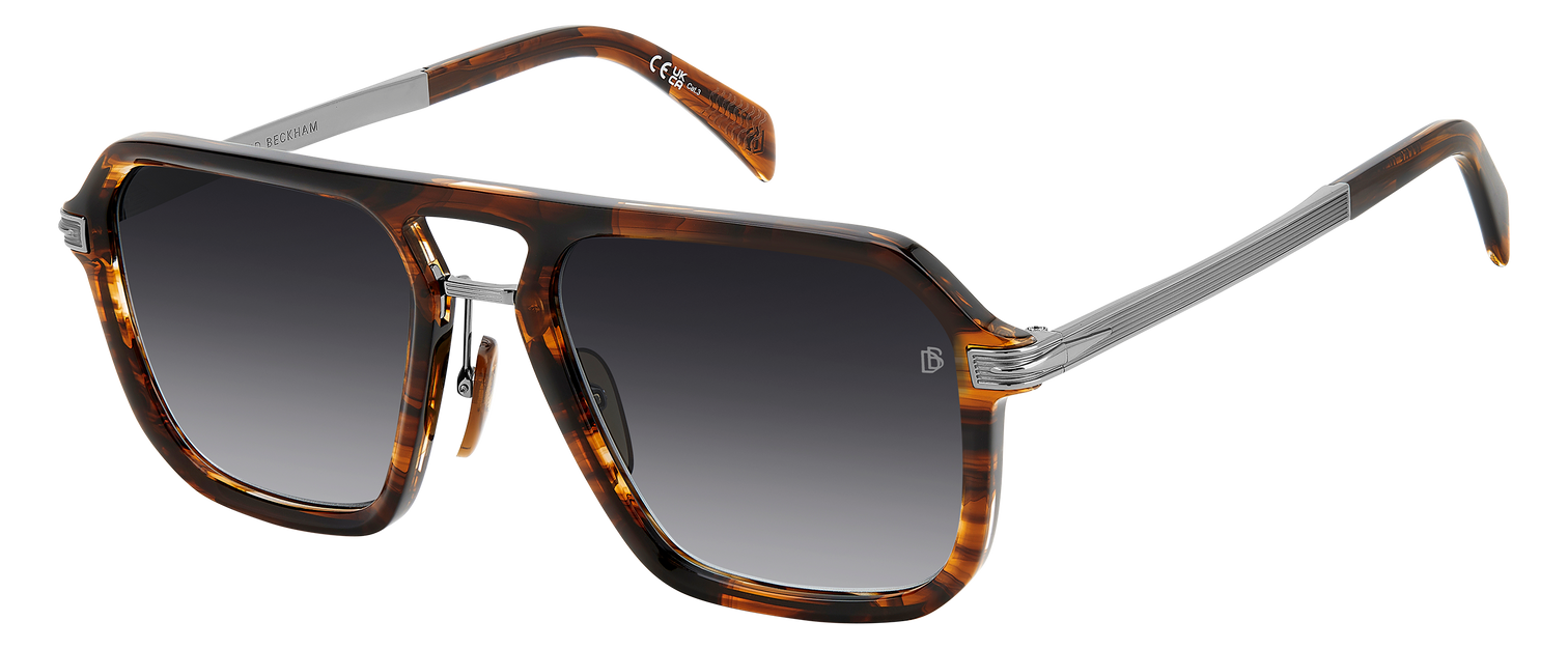 DB 7136/S - Brown Horn Ruthenium - Dark Grey Shaded