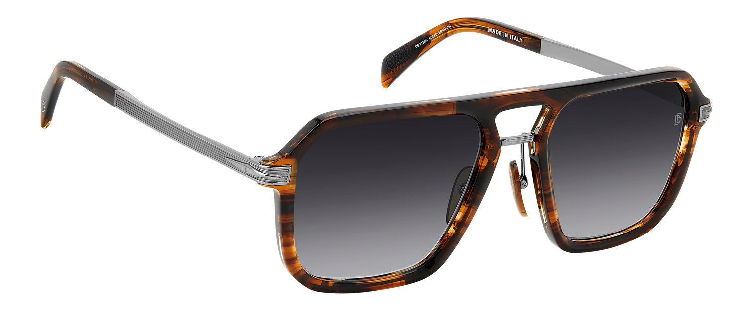 DB 7136/S - Brown Horn Ruthenium - Dark Grey Shaded