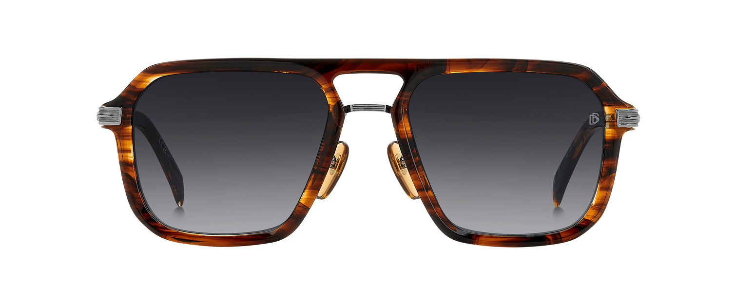 DB 7136/S - Brown Horn Ruthenium - Dark Grey Shaded