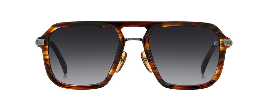 DB 7136/S - Brown Horn Ruthenium - Dark Grey Shaded