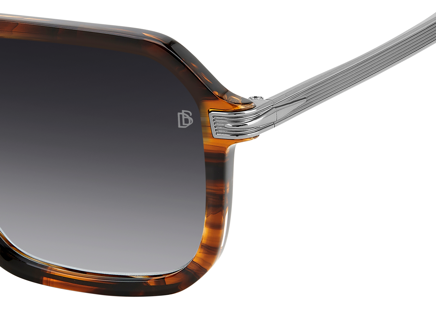 DB 7136/S - Brown Horn Ruthenium - Dark Grey Shaded