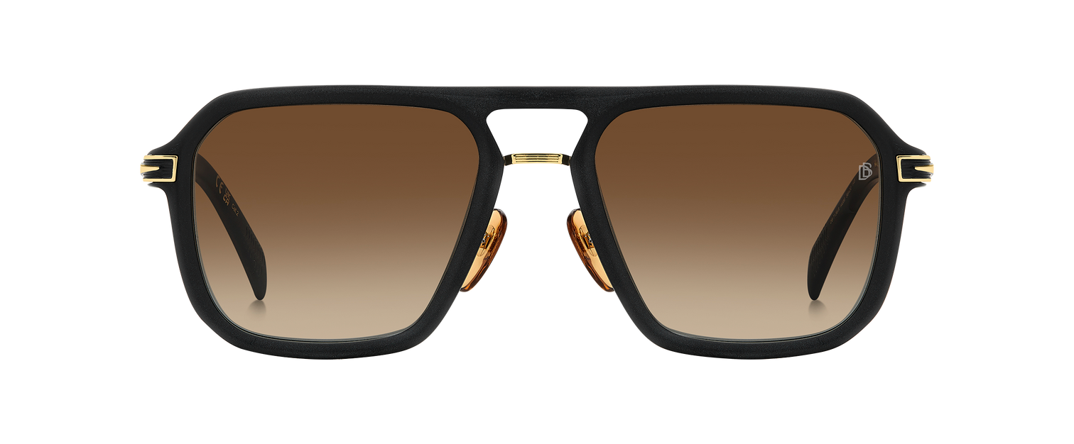DB 7136/S - Matte Black Gold - Black Brown Green Antireflex