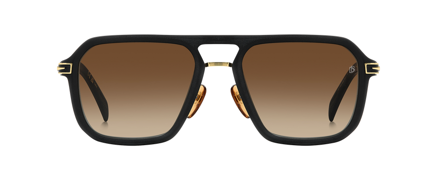 DB 7136/S - Matte Black Gold - Black Brown Green Antireflex