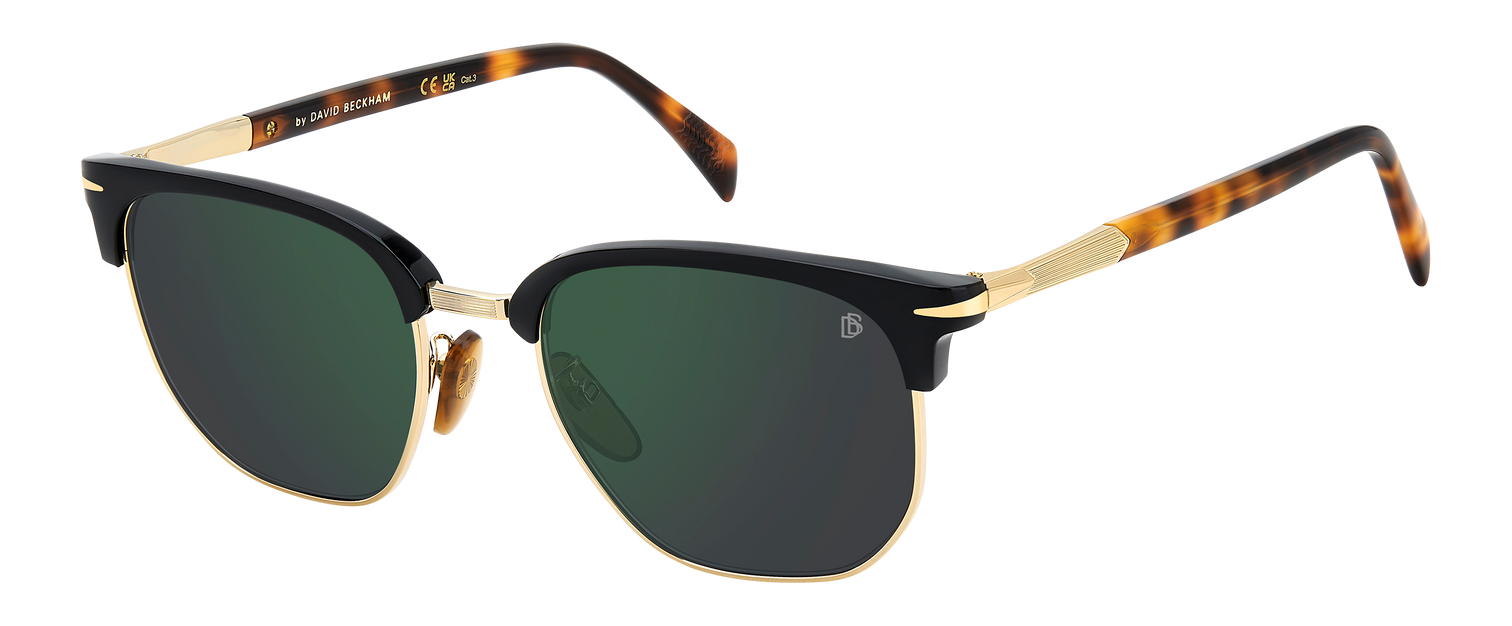 DB 1176/G/S - Black Havana Gold - Green Mirror