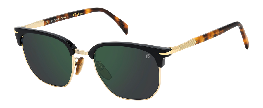 DB 1176/G/S - Black Havana Gold - Green Mirror