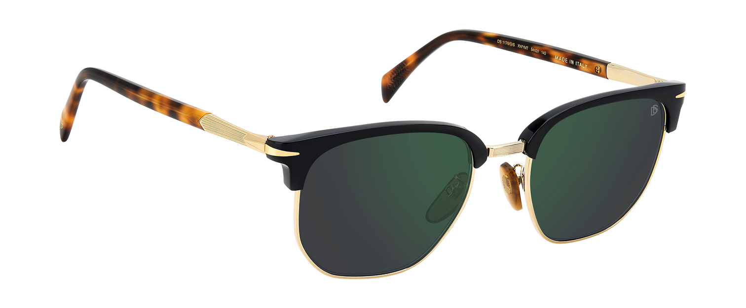 DB 1176/G/S - Black Havana Gold - Green Mirror