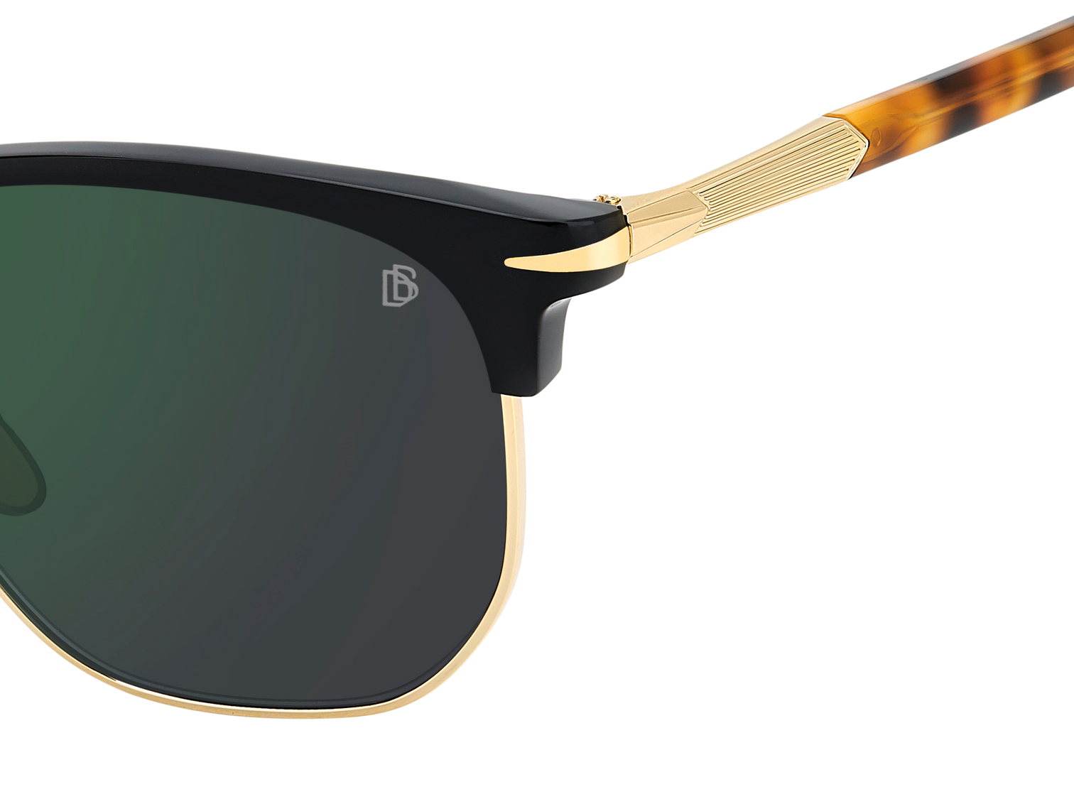DB 1176/G/S - Black Havana Gold - Green Mirror
