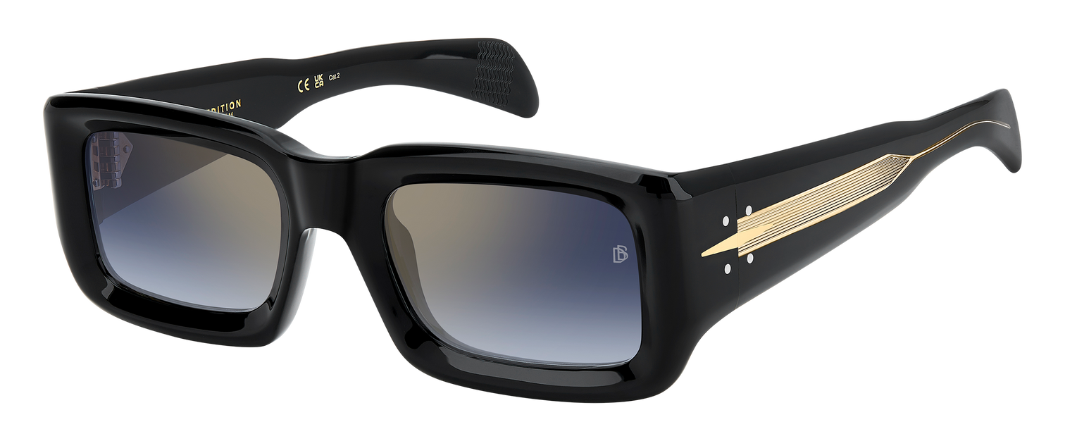 DB 7131/S - Black - Blue Shaded Gold Mirror