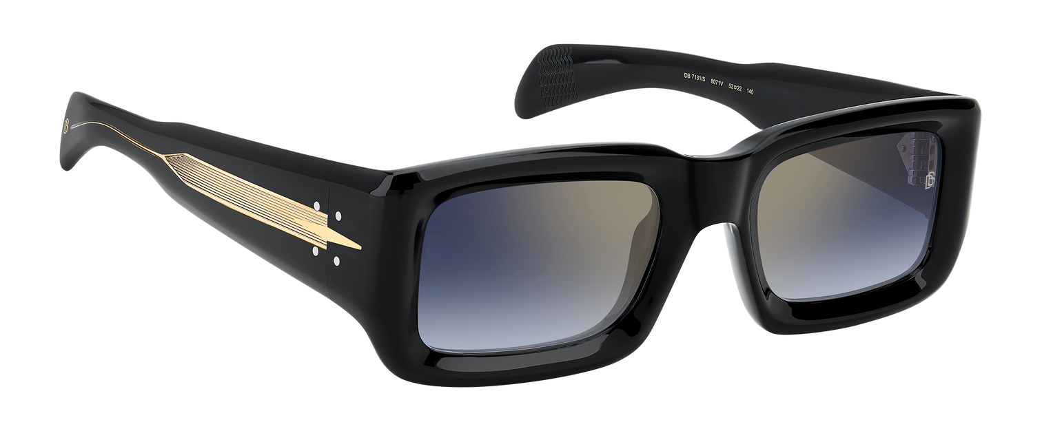 DB 7131/S - Black - Blue Shaded Gold Mirror