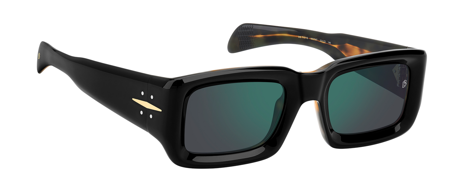 DB 7131/S - Black Havana - Green Mirror