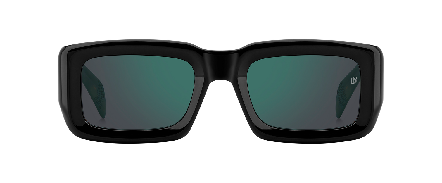 DB 7131/S - Black Havana - Green Mirror