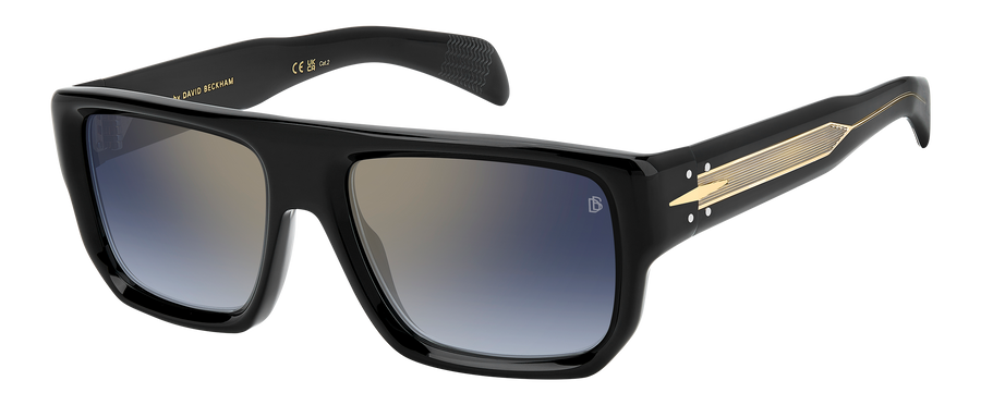 DB 7132/S - Black - Blue Shaded Gold Mirror