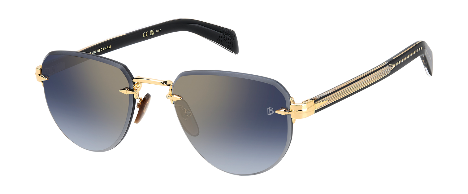 DB 7144/S - Gold Black_ - Blue Shaded Gold Mirror