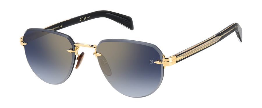 DB 7144/S - Gold Black_ - Blue Shaded Gold Mirror