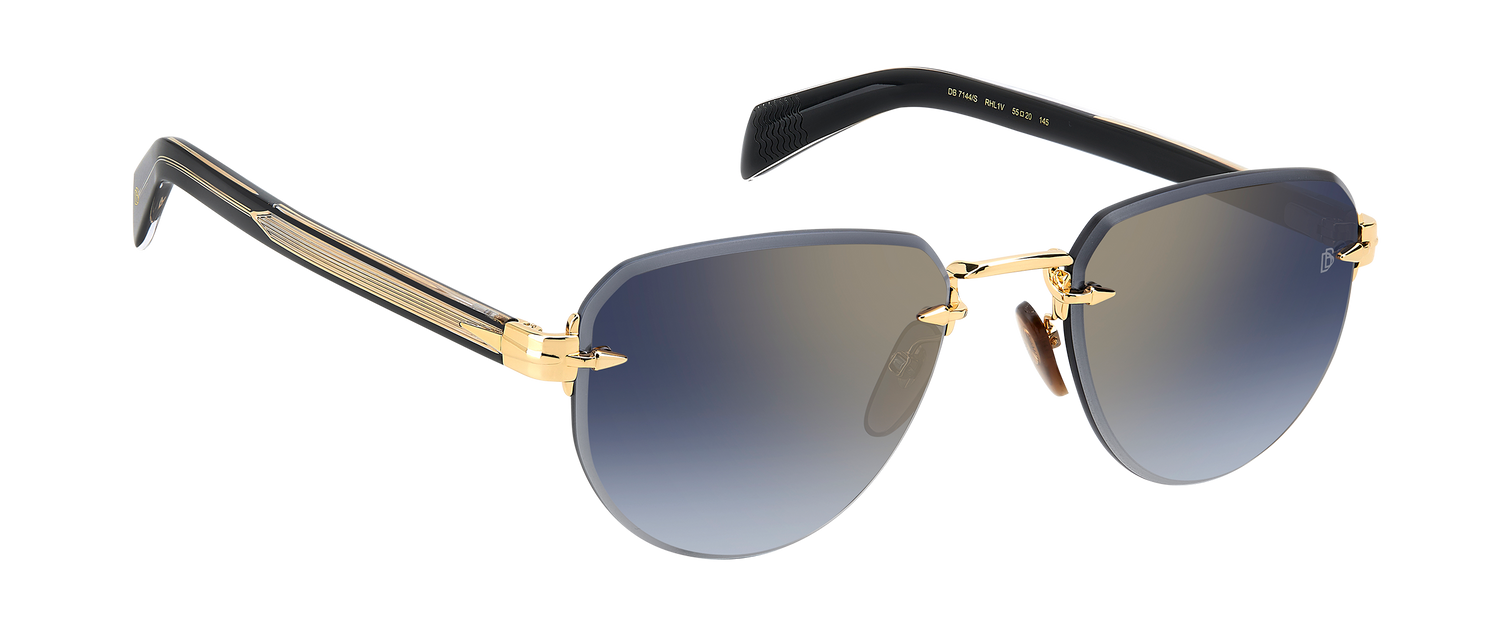 DB 7144/S - Gold Black_ - Blue Shaded Gold Mirror