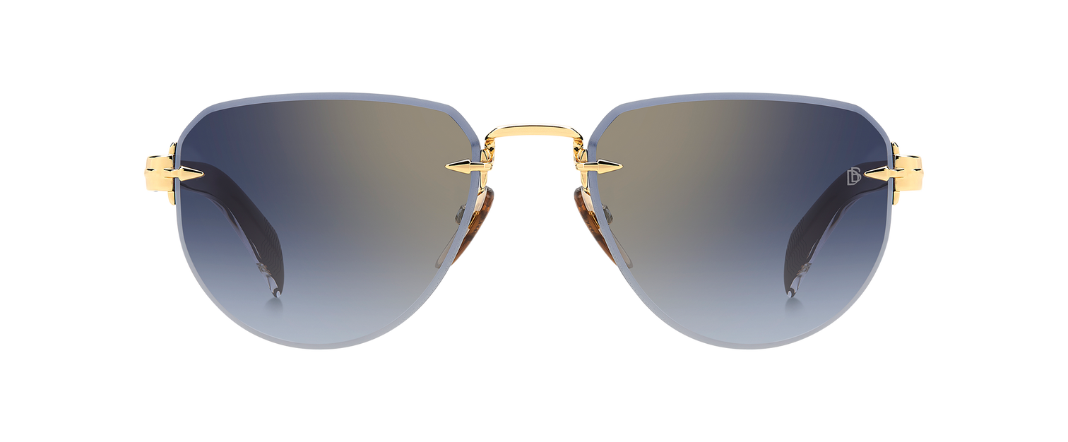 DB 7144/S - Gold Black_ - Blue Shaded Gold Mirror