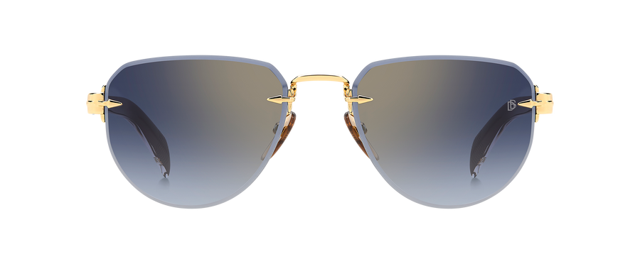 DB 7144/S - Gold Black_ - Blue Shaded Gold Mirror