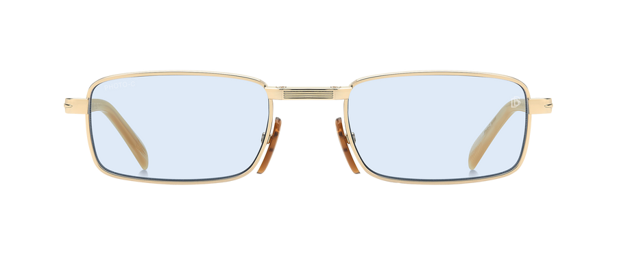 DB 99/ORIGAMI - Gold Beige Horn - Blue Mirror