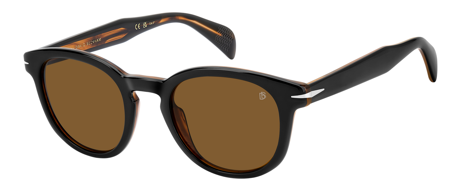 DB 1198/S - Black Striped Brown - Brown Antireflex