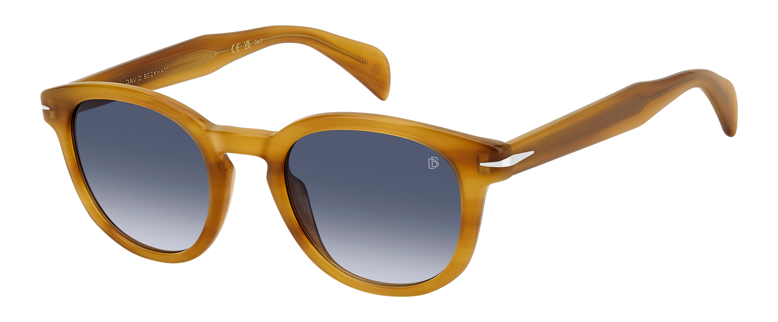 DB 1198/S - Yellow Horn - Dk Blue Shaded