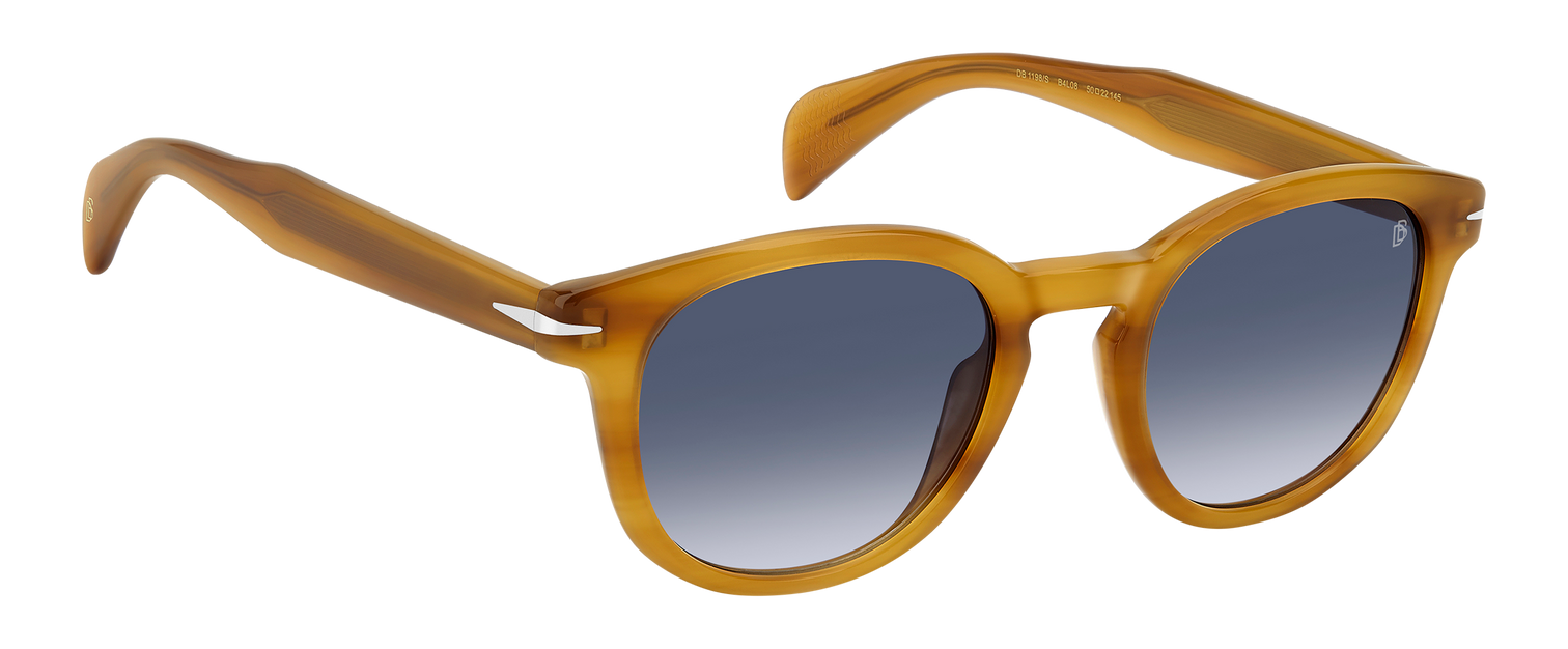 DB 1198/S - Yellow Horn - Dk Blue Shaded