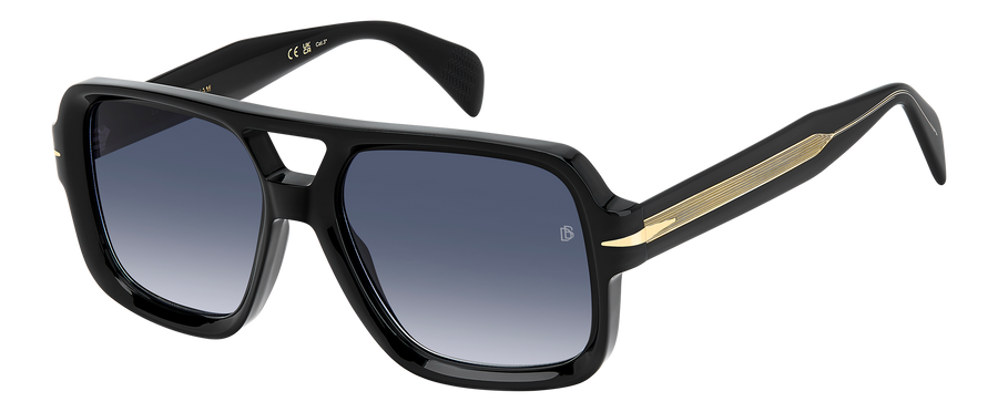 DB 7151/S - Black - Dk Blue Shaded