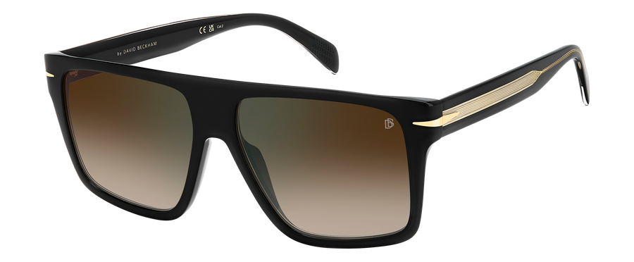 DB 7149/S - Black - Brown Shaded Green Mirror