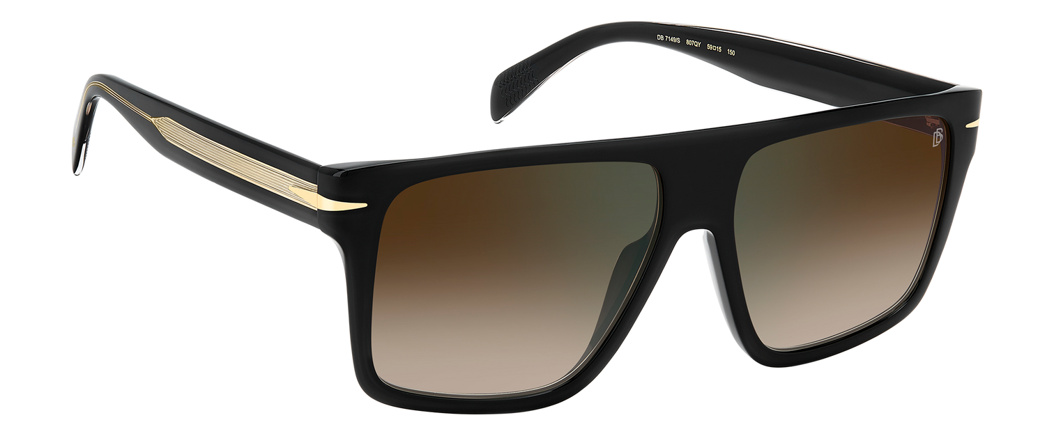 DB 7149/S - Black - Brown Shaded Green Mirror