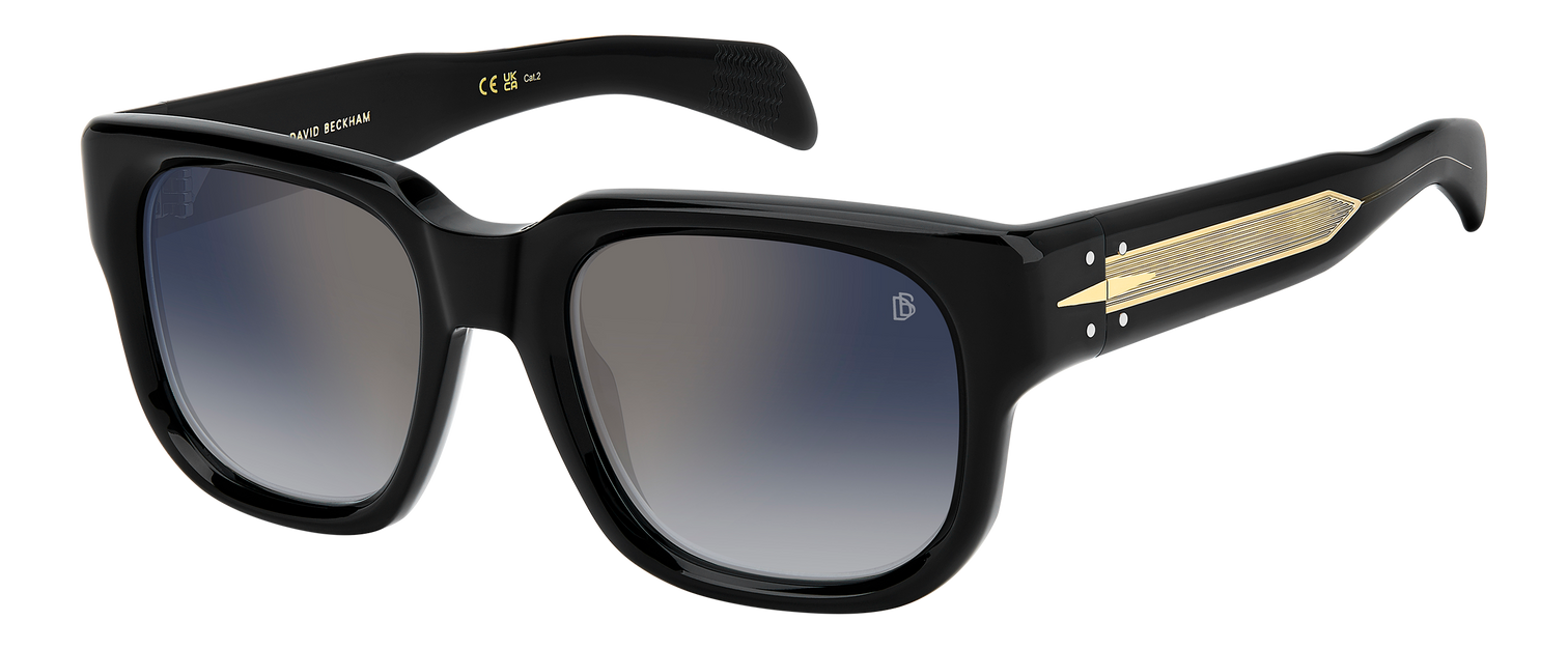 DB 7146/S - Black - Blue Shaded Gold Mirror