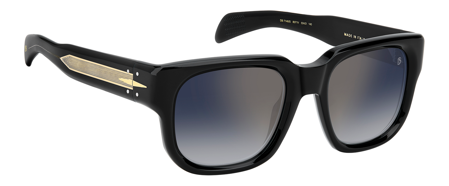 DB 7146/S - Black - Blue Shaded Gold Mirror