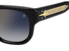 DB 7146/S - Preto - Espelho dourado com tonalidades azuis