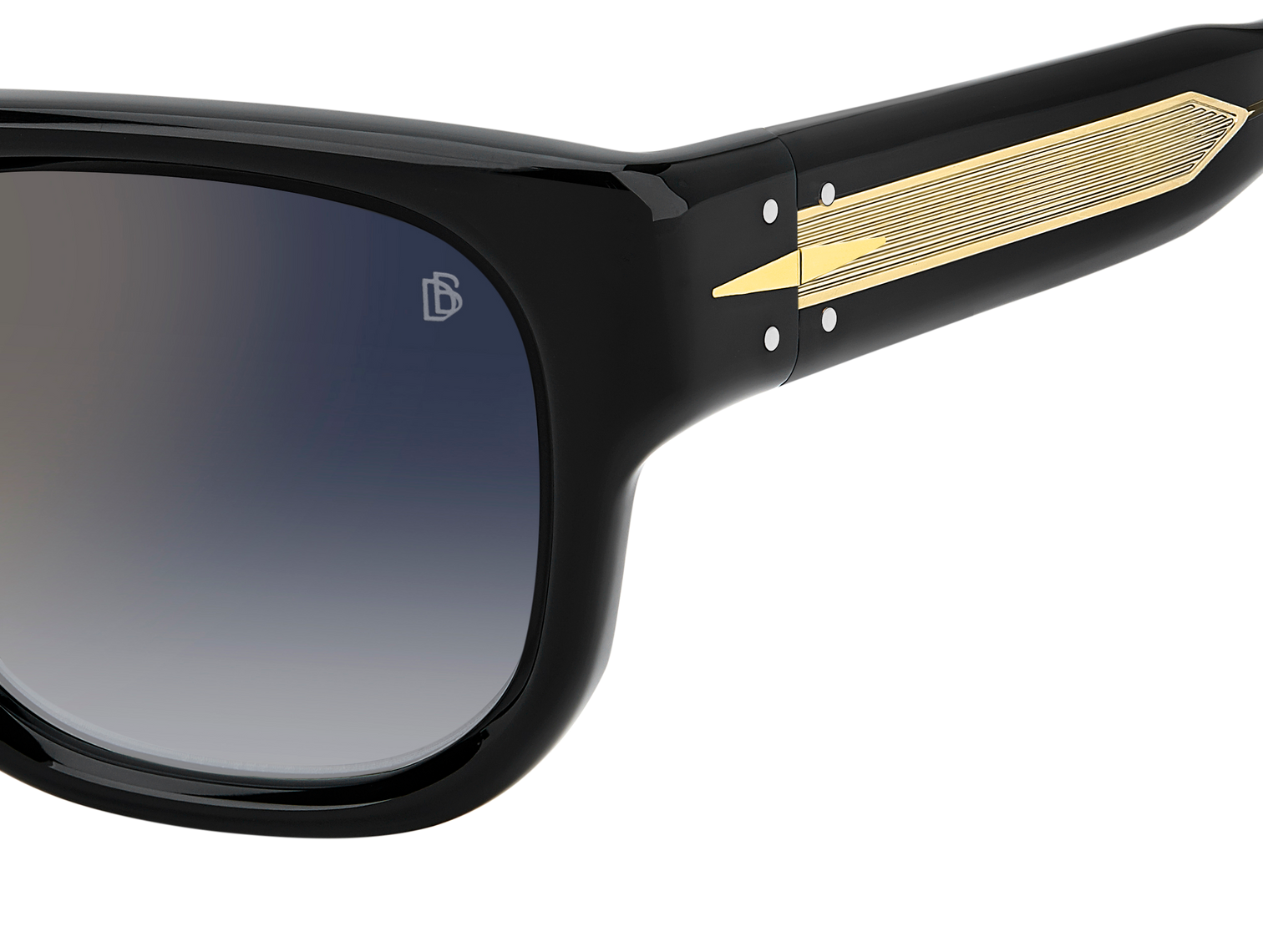 DB 7146/S - Black - Blue Shaded Gold Mirror