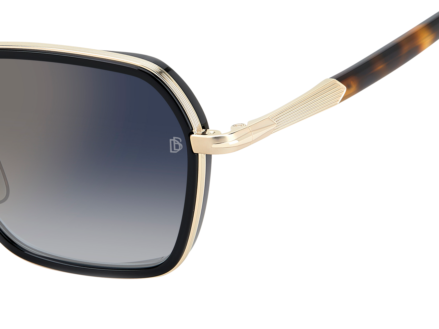 DB 1194/G/S - Or Noir 2 - Miroir d'or nuancé de bleu
