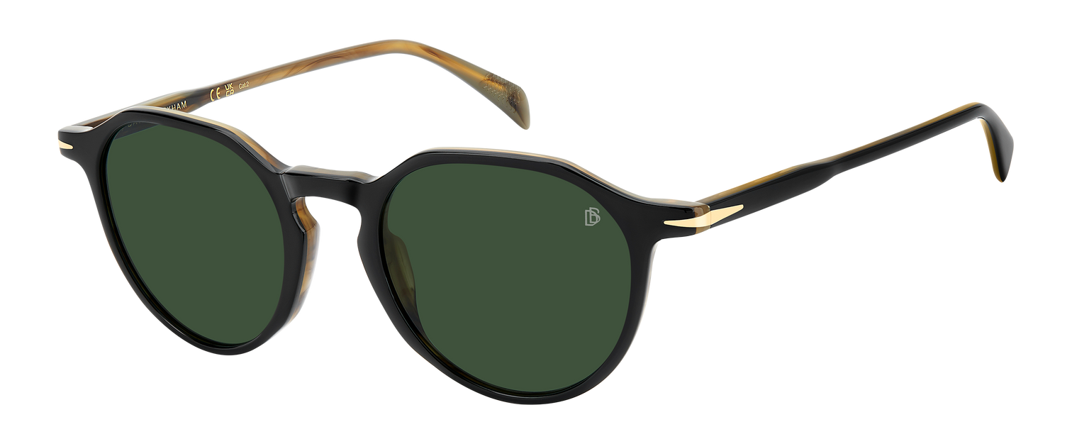 DB 1217/S - Nero a righe Beige - Verde chiaro Antireflex
