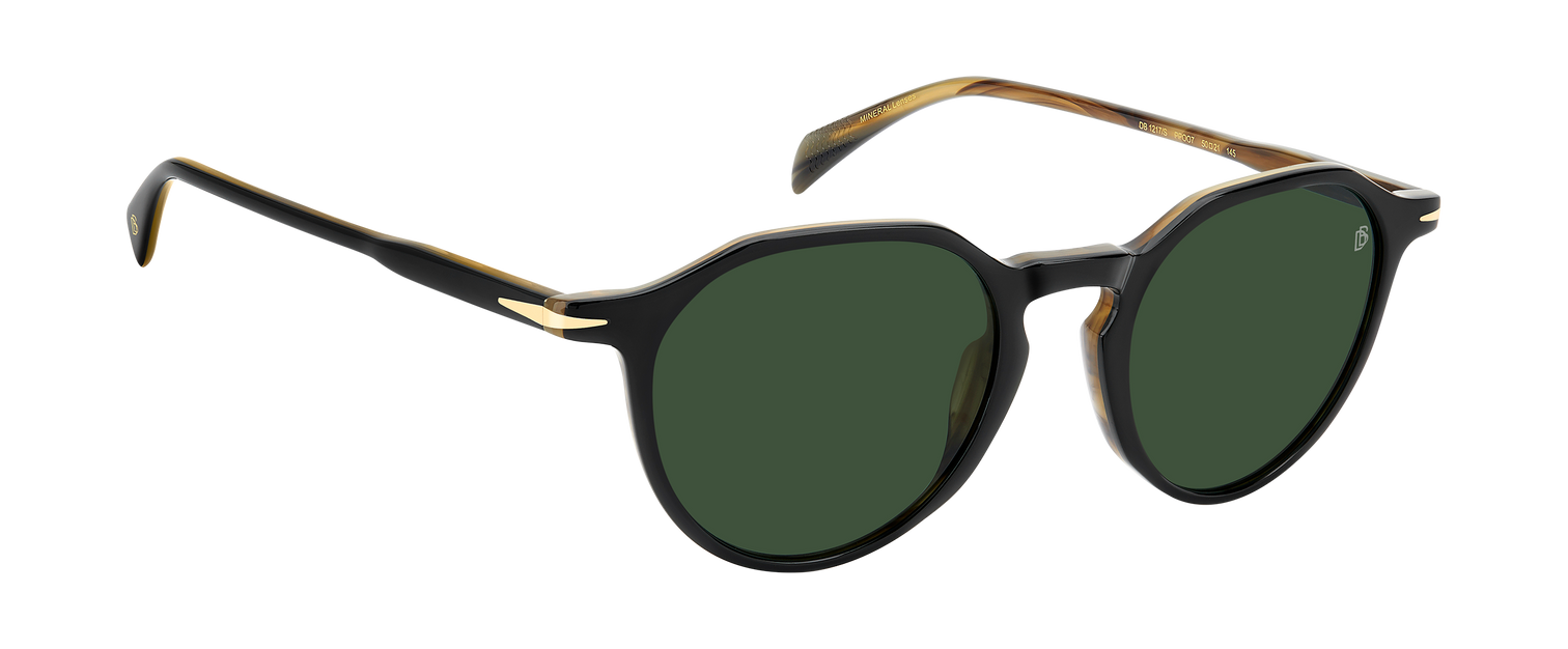 DB 1217/S - Nero a righe Beige - Verde chiaro Antireflex