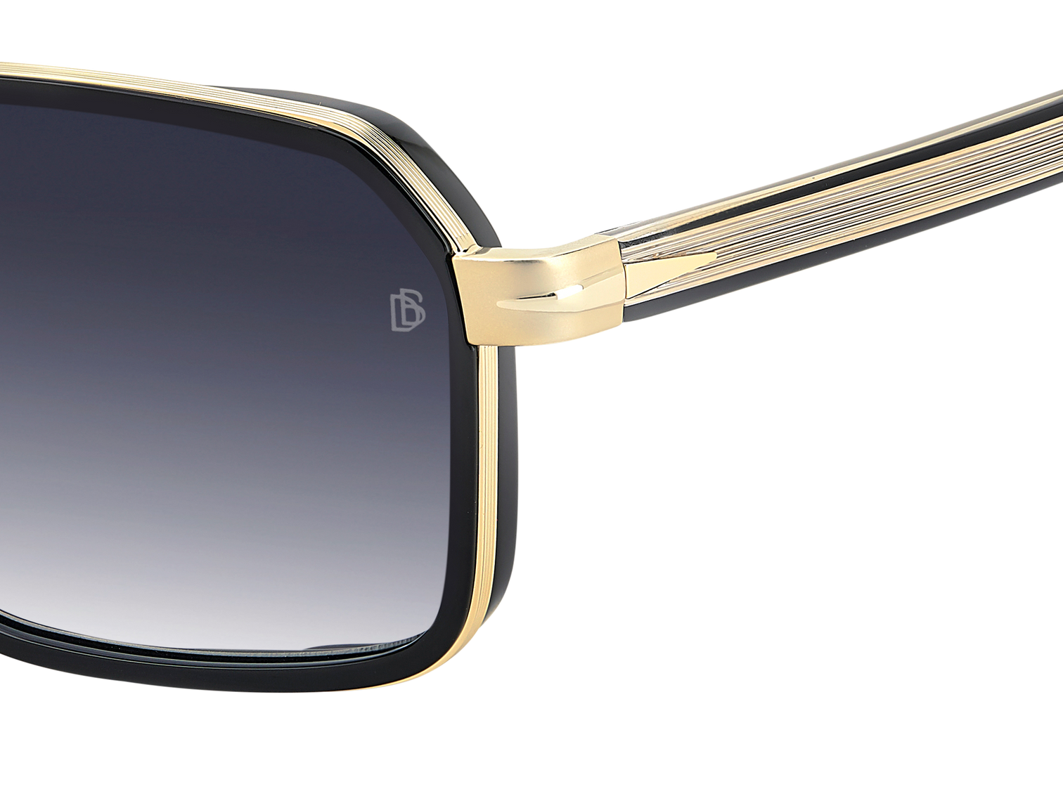 DB 7158/S - Or Noir 2 - Bleu foncé nuancé