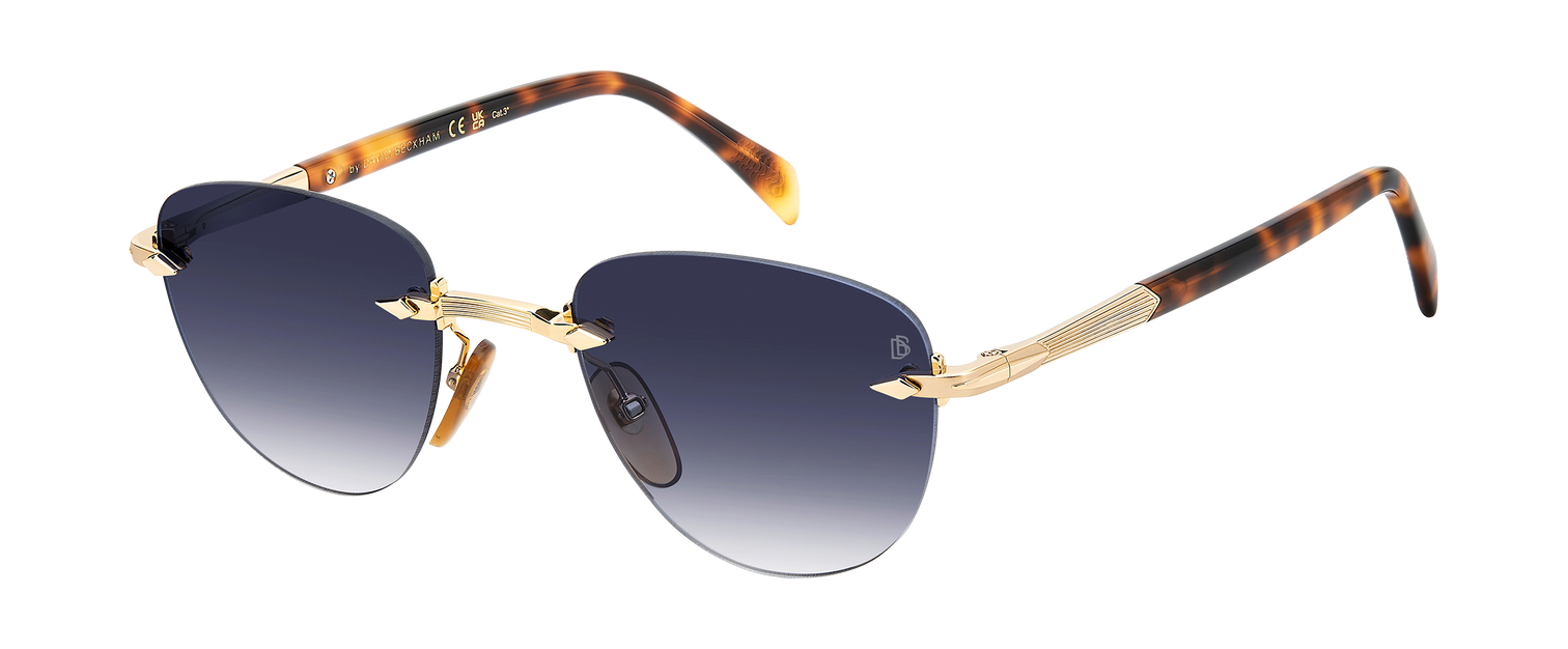 DB 1224/S - Gold Brown Havana - Dk Blue Shaded