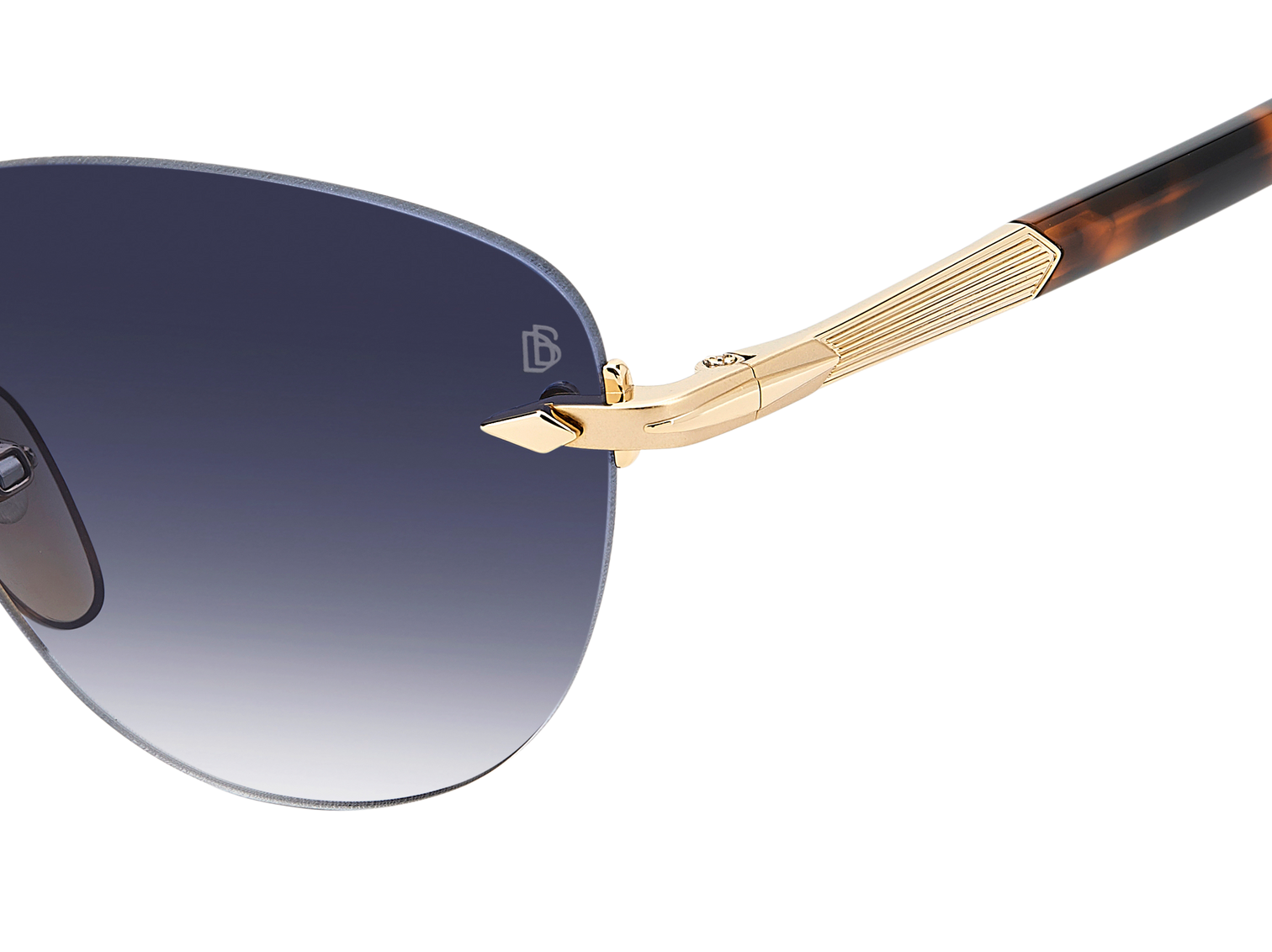 DB 1224/S - Gold Brown Havana - Dk Blue Shaded