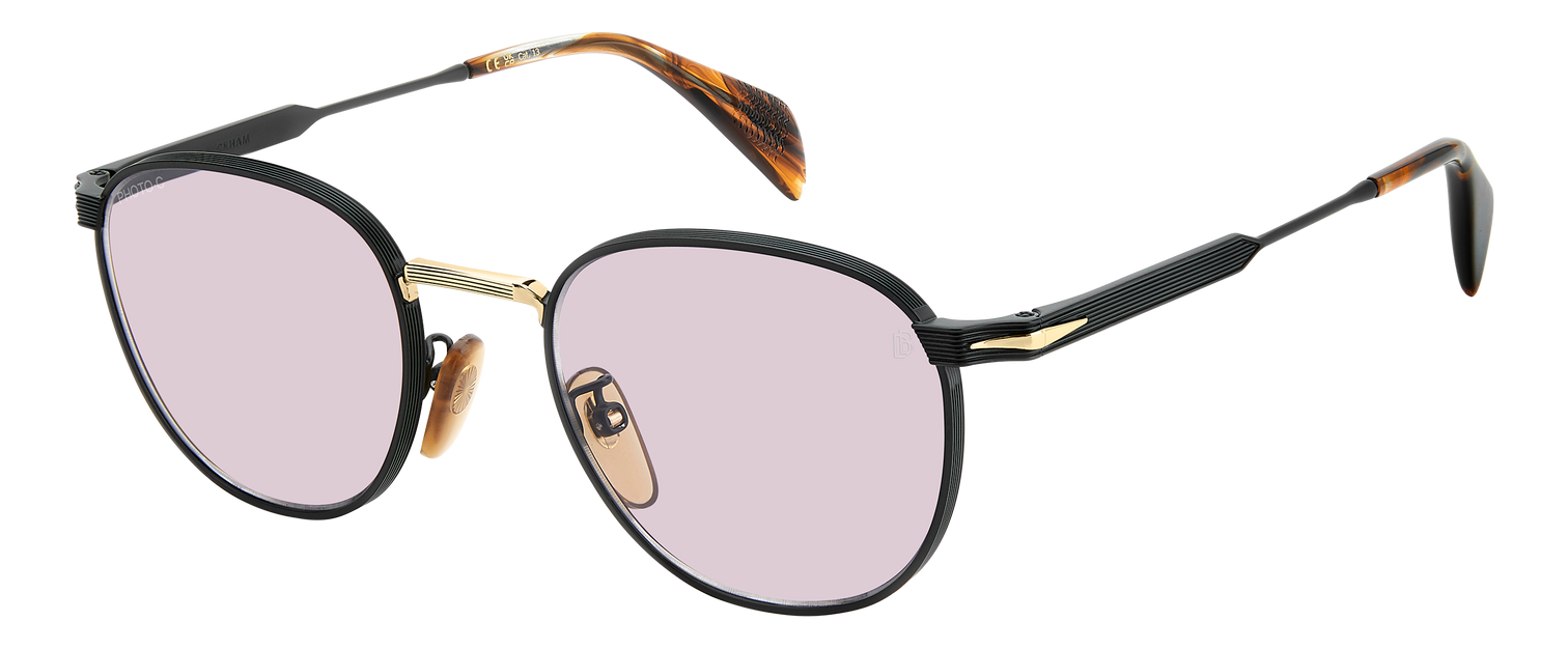 DB 1228/S - Matte Black Gold - Violet Photochromic Antireflex