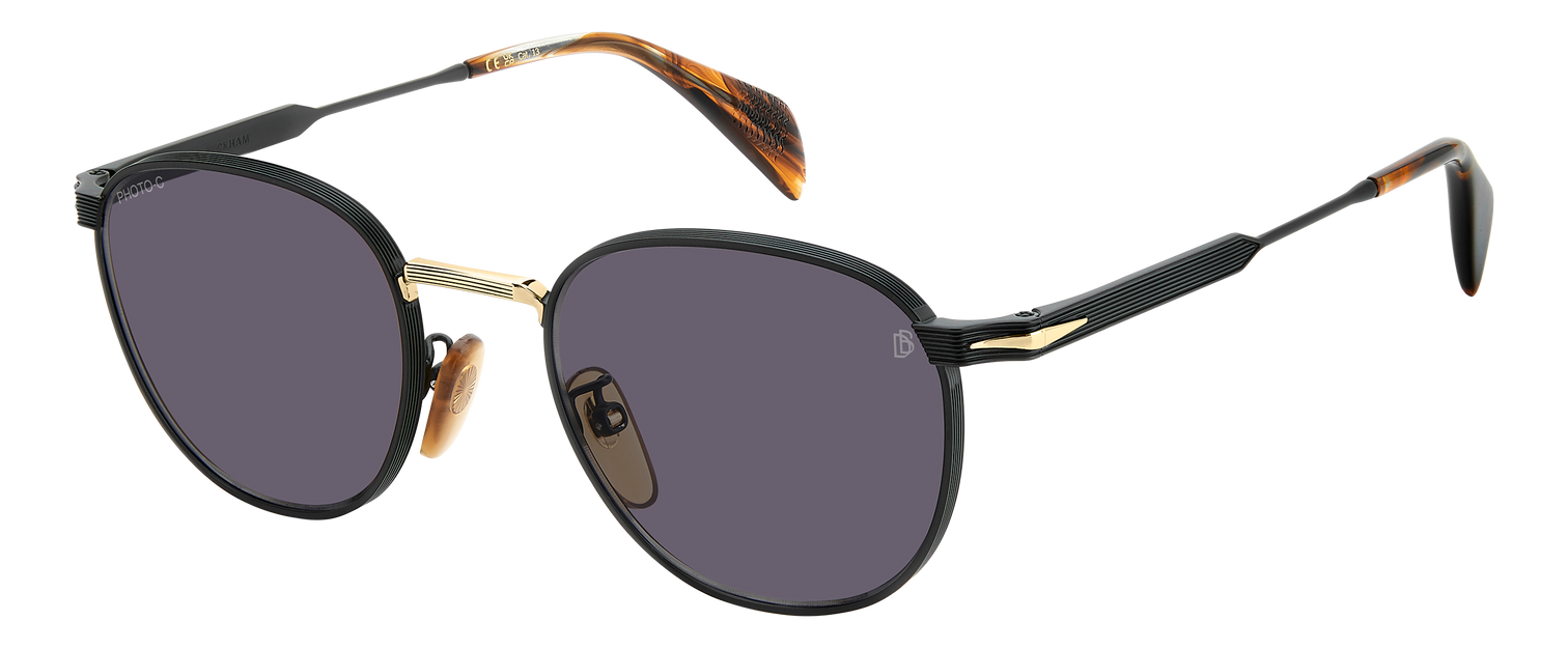 DB 1228/S - Matte Black Gold - Violet Photochromic Antireflex