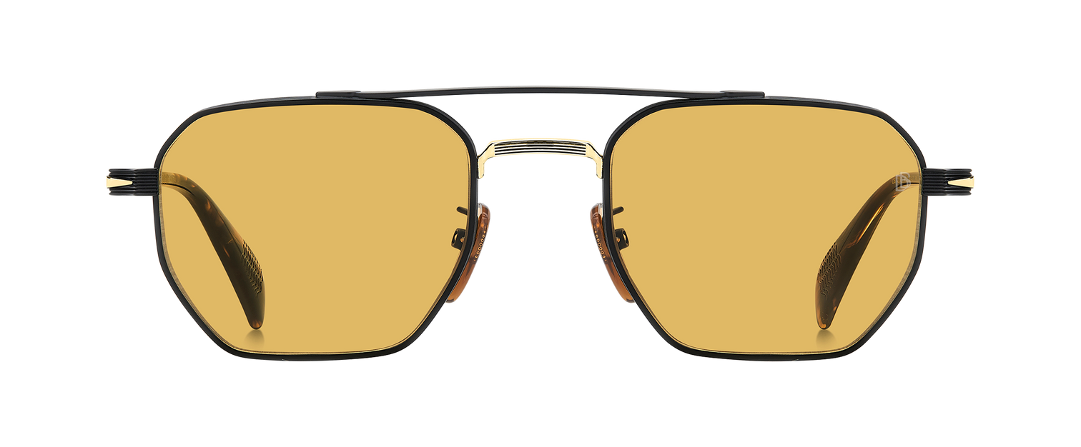 DB 1229/S - Matte Black Gold - Yellow Antireflex