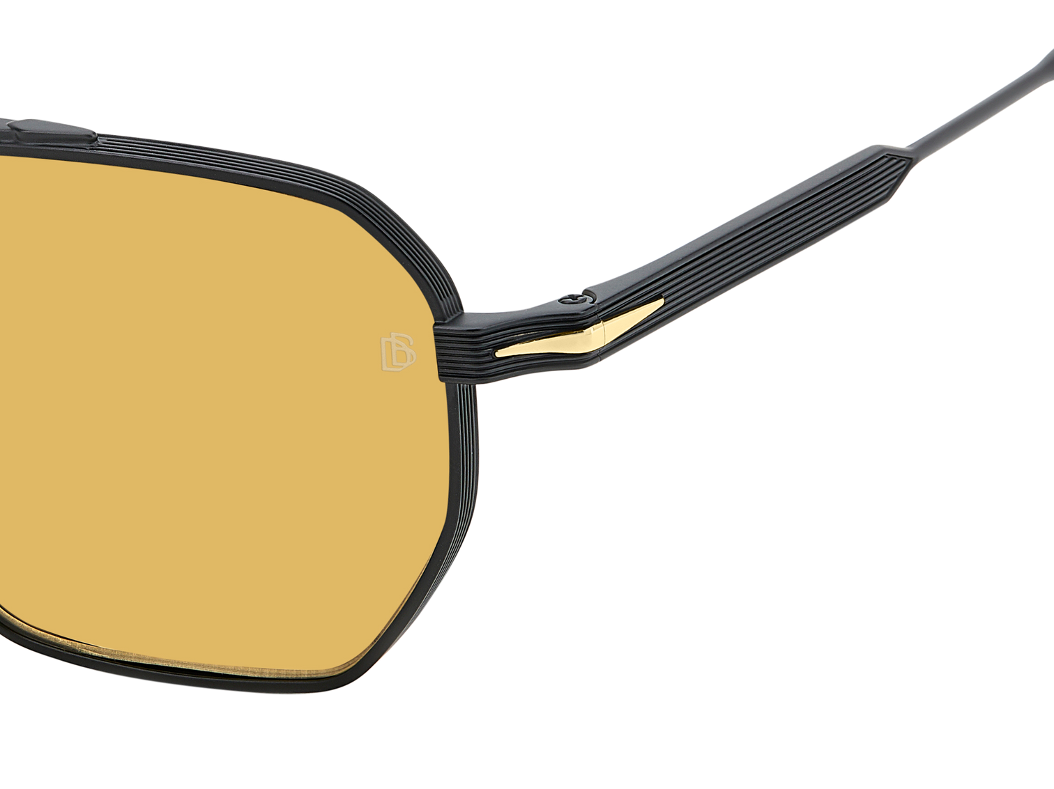 DB 1229/S - Matte Black Gold - Yellow Antireflex