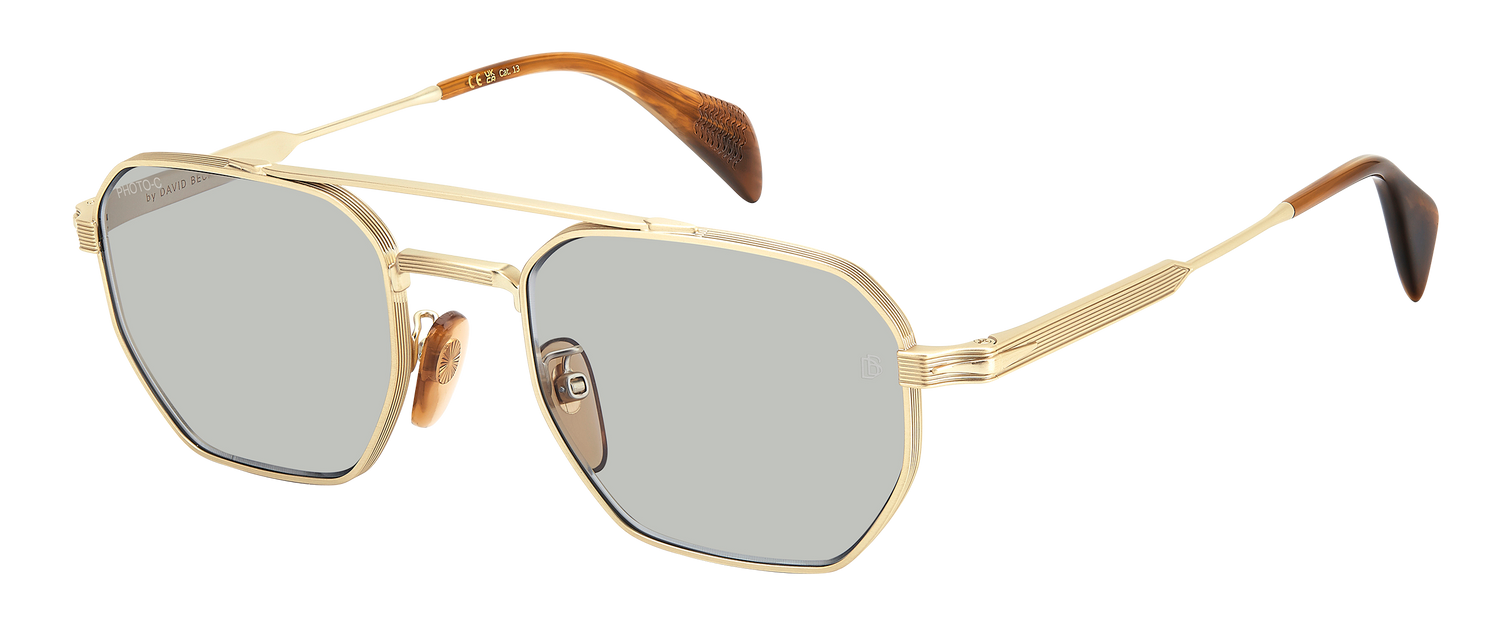 DB 1229/S - Gold Brown Horn - Greenphotochromatic Antireflex