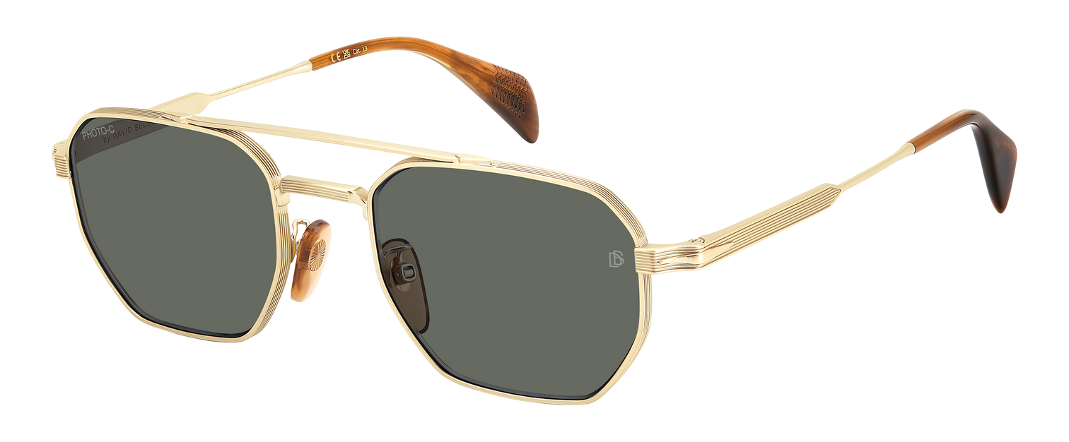 DB 1229/S - Gold Brown Horn - Greenphotochromatic Antireflex