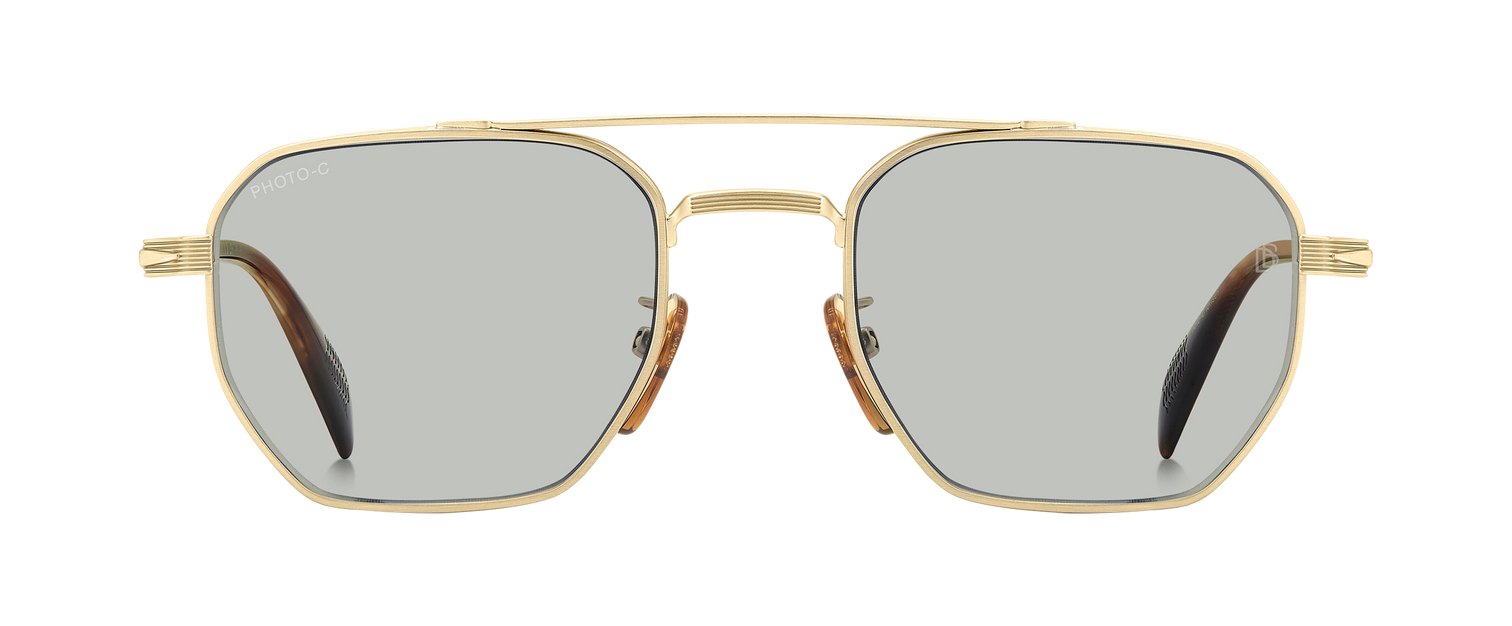 DB 1229/S - Gold Brown Horn - Greenphotochromatic Antireflex