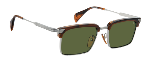 DB 1227/G/S - Brown Horn Silver - Green Antireflex