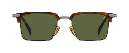 DB 1227/G/S - Brown Horn Silver - Green Antireflex
