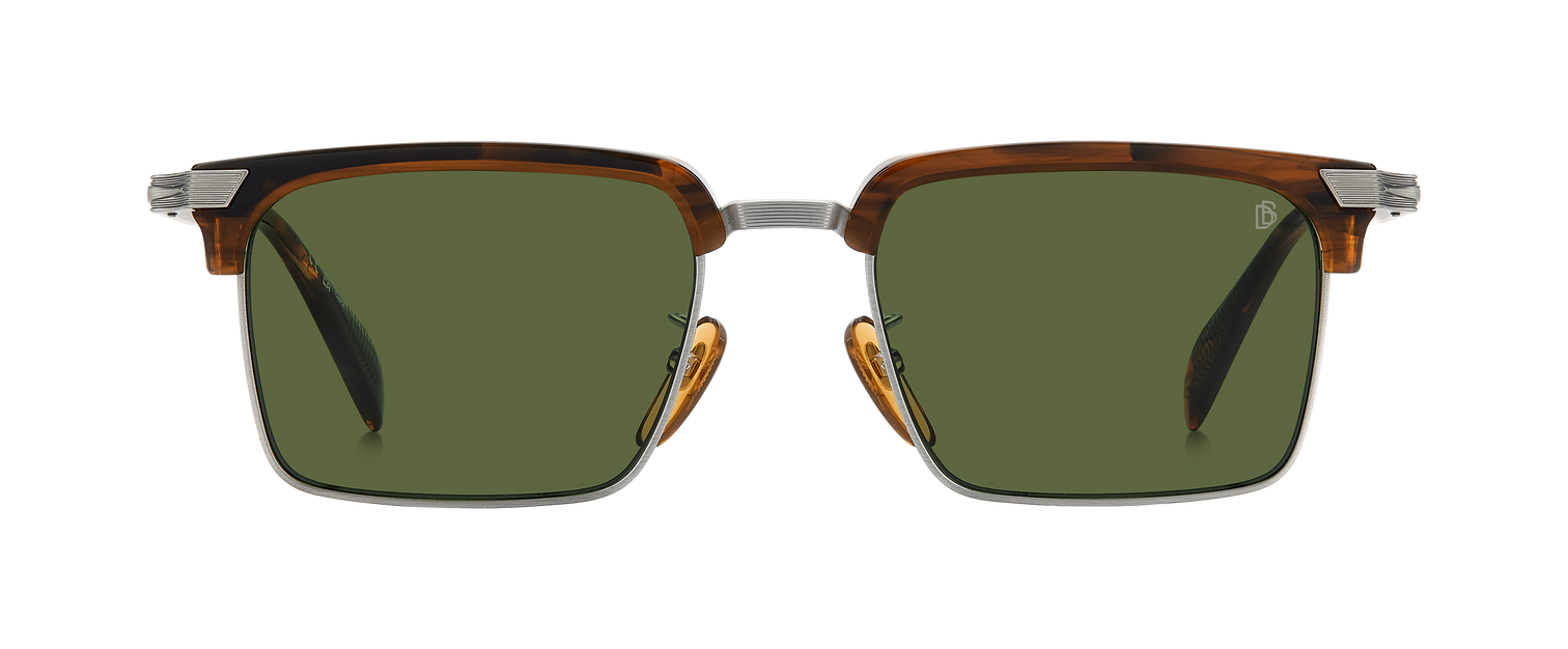 DB 1227/G/S - Brown Horn Silver - Green Antireflex